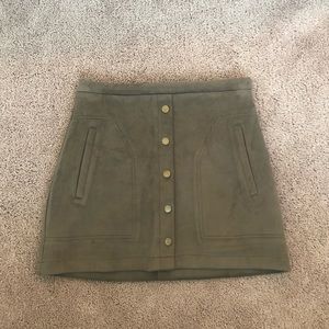 Brown/tan suede skirt